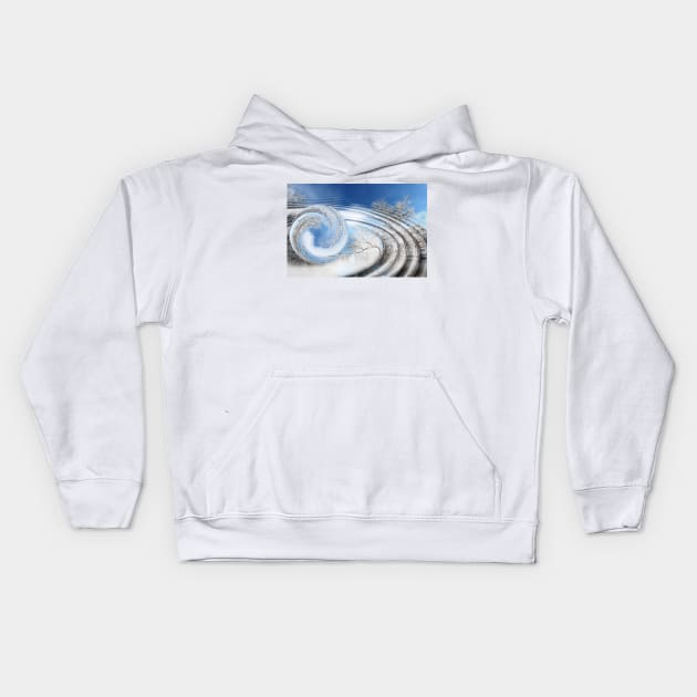 Blue sphere Kids Hoodie by ikshvaku